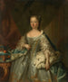 van een portret van Anne van Hannover, prinses-royale en prinses van Oranje, echtgenote van prins Willem IV - Johann Valentin Tischbein — weergave van het kunstwerk