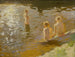 Jongens baden - Johann Walter-Kurau — weergave van het kunstwerk