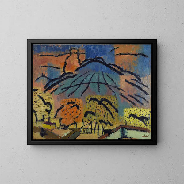 Mountain near Metzinger - Johann Walter-Kurau — framed artwork on a wall