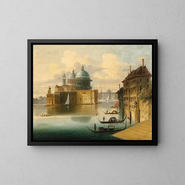 Caprice vénitien - Johann Wilhelm Jankowsky — framed artwork on a wall