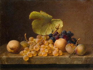 Johann Wilhelm Preyer - Still Life With Grapes.webp