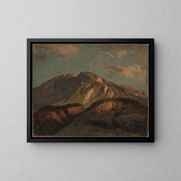 Montagnes bien en Grisons - Johann Wilhelm Schirmer — framed artwork on a wall