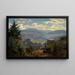 De vallei van Oberbeuern vanaf de Cécilienberg 's Ochtends - Johann Wilhelm Schirmer — ingelijst kunstwerk aan de muur