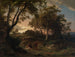 De avond, de redding van de gewonde reiziger door de goede Samaritaan - Johann Wilhelm Schirmer — weergave van het kunstwerk