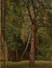 Bos met loofbomen met kastanjebomen en berken - Johann Wilhelm Schirmer — weergave van het kunstwerk