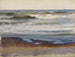 Breuk van de zee aan de Normandische kust - Johann Wilhelm Schirmer — weergave van het kunstwerk