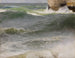 Studie maritiem in Étretat met rotsen rechts - Johann Wilhelm Schirmer — weergave van het kunstwerk