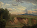 Landschap Franse met een kaal bosje - Johann Wilhelm Schirmer — weergave van het kunstwerk