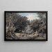 Binnenbos met herten bij het water - Johann Wilhelm Schirmer — ingelijst kunstwerk aan de muur