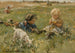 Landschap met kinderen die in een veld spelen met een geit - Johann Zoetelief Tromp — weergave van het kunstwerk