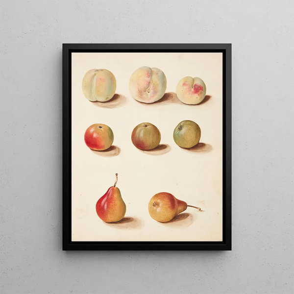 Study of the fishing layer and the meadow - Johanna Fosie — framed artwork on a wall