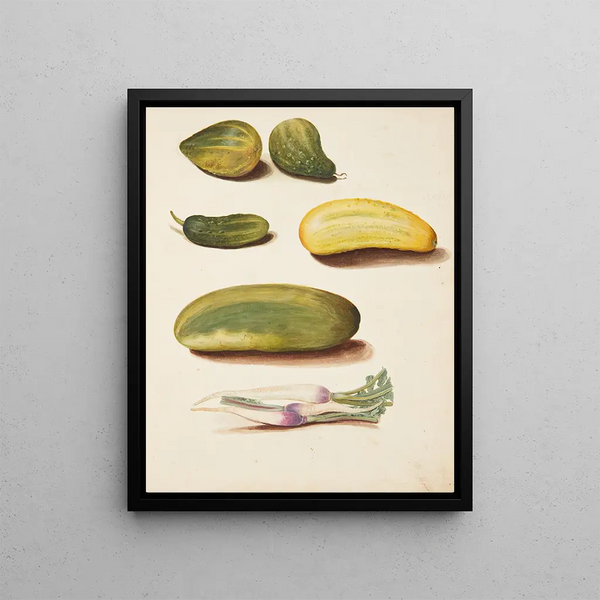 Study of the Green Cases - Johanna Fosie — framed artwork on a wall