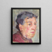 Portret van een dame - Johanna Kampmann-Freund — ingelijst kunstwerk aan de muur