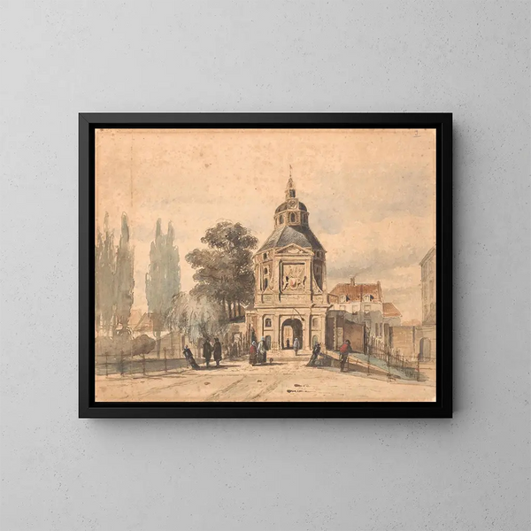 Porte des Wittevrouwen à Utrecht - Johannes Bosboom — framed artwork on a wall