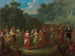 van Griekse mannen en vrouwen dansend de khorra - Johannes Christiaan Janson — weergave van het kunstwerk