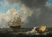 Schepen in een Woelige Zee - Johannes Christiaan Schotel — weergave van het kunstwerk