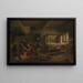 Een weverijatelier - Johannes Dircksz van Oudenrogge — ingelijst kunstwerk aan de muur