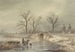Winterlandschap - Johannes Franciscus Hoppenbrouwers — weergave van het kunstwerk