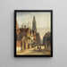 Een drukke Nederlandse straat - Johannes Frederik Hulk — ingelijst kunstwerk aan de muur