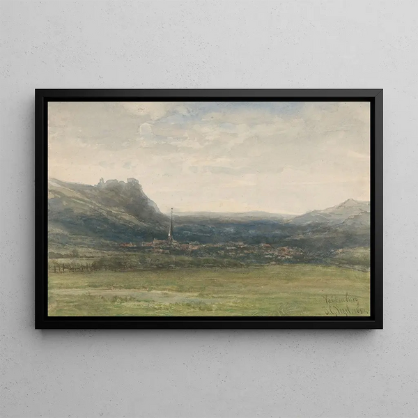 Johannes Gijsbert Vogel - Gezicht op Valkenburg Limburg.webp