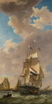 Un marchand au large de Veere - Johannes Hermanus Koekkoek — weergave van het kunstwerk