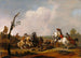 Slachtscene - Johannes Lingelbach — weergave van het kunstwerk