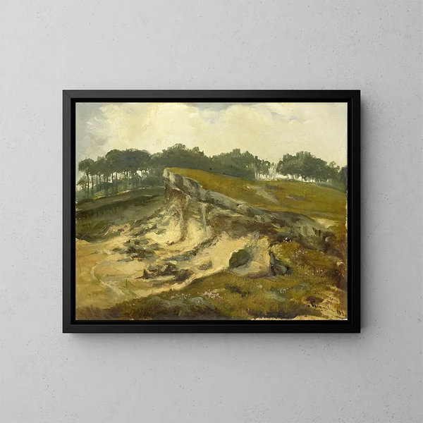 Sand Excavation Painting - Johannes Tavenraat — framed artwork on a wall