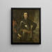 Portret van een militair officier - Johannes Vollevens — ingelijst kunstwerk aan de muur