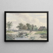 Landschap met kleine brug en figuren voor een boerderij - Johannes Warnardus Bilders — ingelijst kunstwerk aan de muur