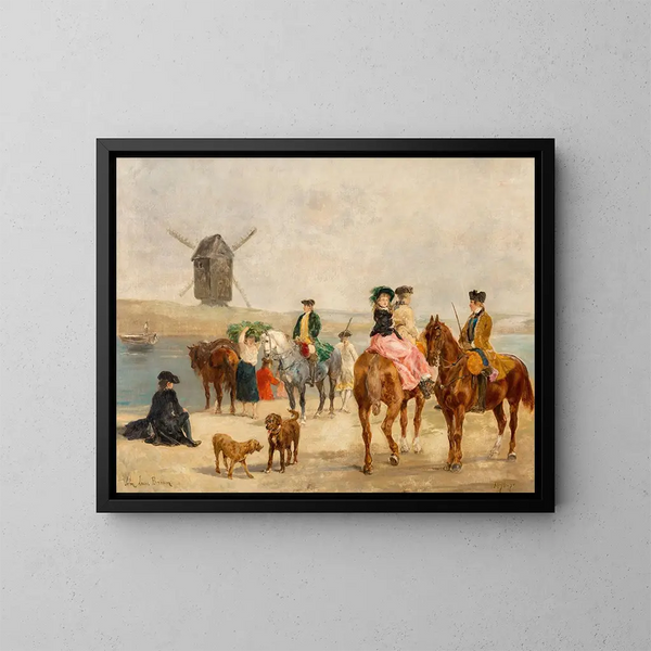 Waiting for the ferry - John Lewis Brown — framed artwork on a wall