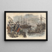 La Boston Tea Party Verwoesting van de thee in de haven van Boston op 16 december 1773 - John Andrew — ingelijst kunstwerk aan de muur