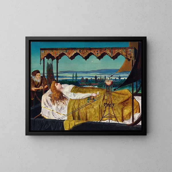 Elaine - John Atkinson Grimshaw — ingelijst kunstwerk aan de muur