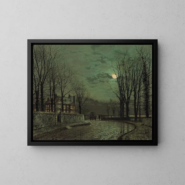 Novembermaan - John Atkinson Grimshaw — ingelijst kunstwerk aan de muur