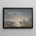 Heldere Maanlicht boven de rivier bij Brugge - John Berney Crome — ingelijst kunstwerk aan de muur