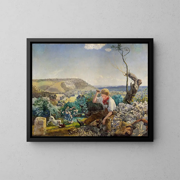 The Stone Breaker - John Brett — framed artwork on a wall