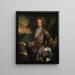 portret van William Paul 1673-1711 uit Bray Berkshire met zijn hond en een geweer - John Closterman — ingelijst kunstwerk aan de muur
