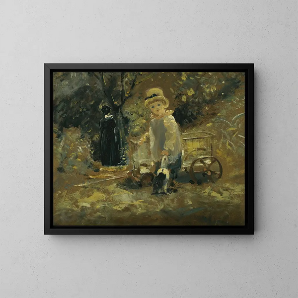 Een jongen met een speelgoedwagen - John Constable — ingelijst kunstwerk aan de muur