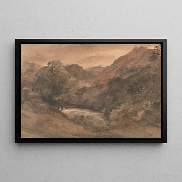 Borrowdale, avond na een mooie dag, 1 oktober 1806 - John Constable — ingelijst kunstwerk aan de muur