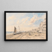 Brighton Beach kijkend naar het westen - John Constable — ingelijst kunstwerk aan de muur