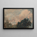 Studie van wolken met bomen - John Constable — ingelijst kunstwerk aan de muur