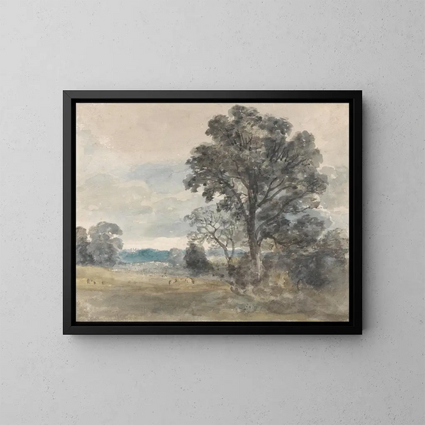 Landschap in East Bergholt - John Constable — ingelijst kunstwerk aan de muur
