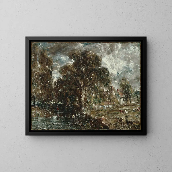 Op de rivier Stour - John Constable — ingelijst kunstwerk aan de muur