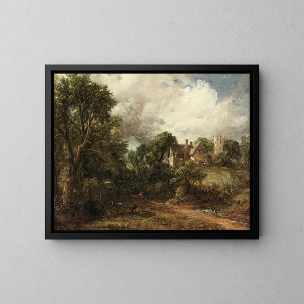 De boerderij van Glebe - John Constable — ingelijst kunstwerk aan de muur