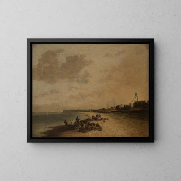 Yarmouth Beach - John Crome — framed artwork on a wall