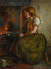 Gedachten bij de haard - John Dawson Watson — weergave van het kunstwerk