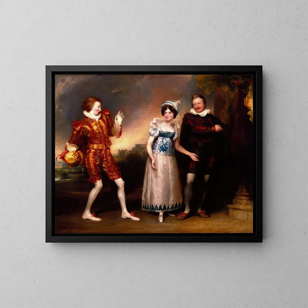 Page maîtresse Anne Page et Slender - John Downman — framed artwork on a wall