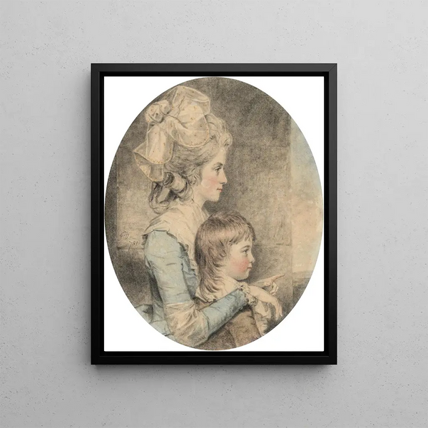 John Downman - Portrait of Miss Dehany Hall 17591822 and her nephew Charles Lawrence 17761853.webp