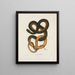 Psammophis flagelliformis - John Edwards Holbrook — ingelijst kunstwerk aan de muur