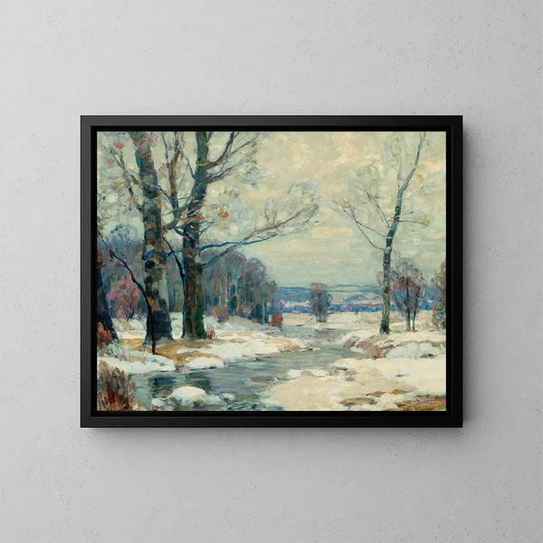 The magic of winter in Woodstock, New York - John Fabian Carlson — framed artwork on a wall