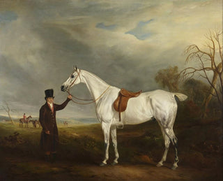 John Ferneley - Lord Howes Groom with Gray Hunter.webp